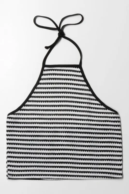 Halterneck Top Black And White sold by Ackermas