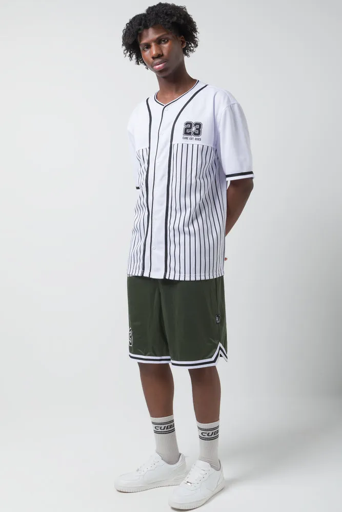 Stripe Basketball Shirt White sold by Ackermas product image thumbnail 2