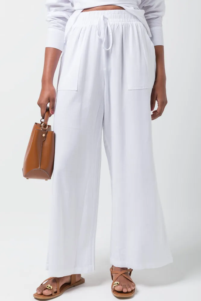 Relaxed Pull On Pants White sold by Ackermas product image thumbnail 2
