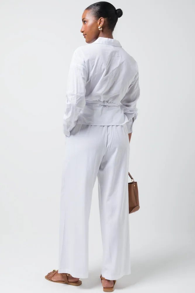 Relaxed Pull On Pants White sold by Ackermas product image thumbnail 4