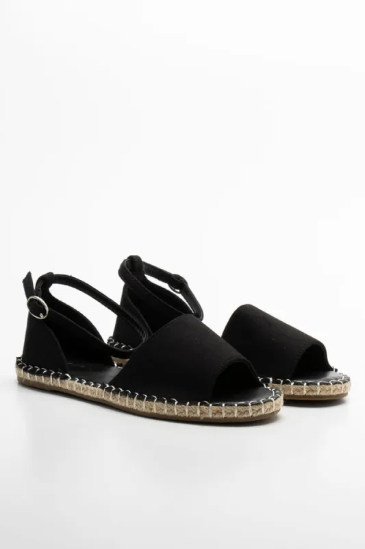 Espadrille Sandal Black sold by Ackermas