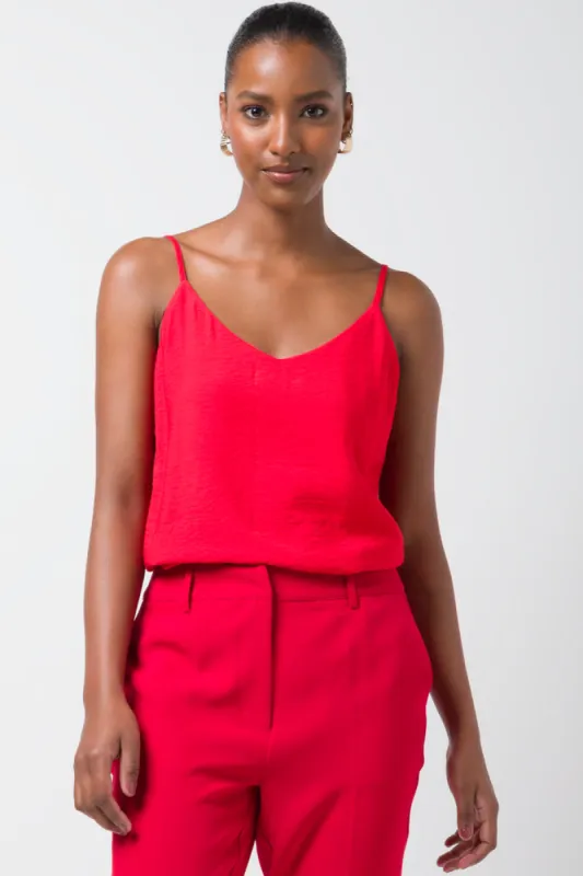 Double Layer Adjustable Cami Red sold by Ackermas