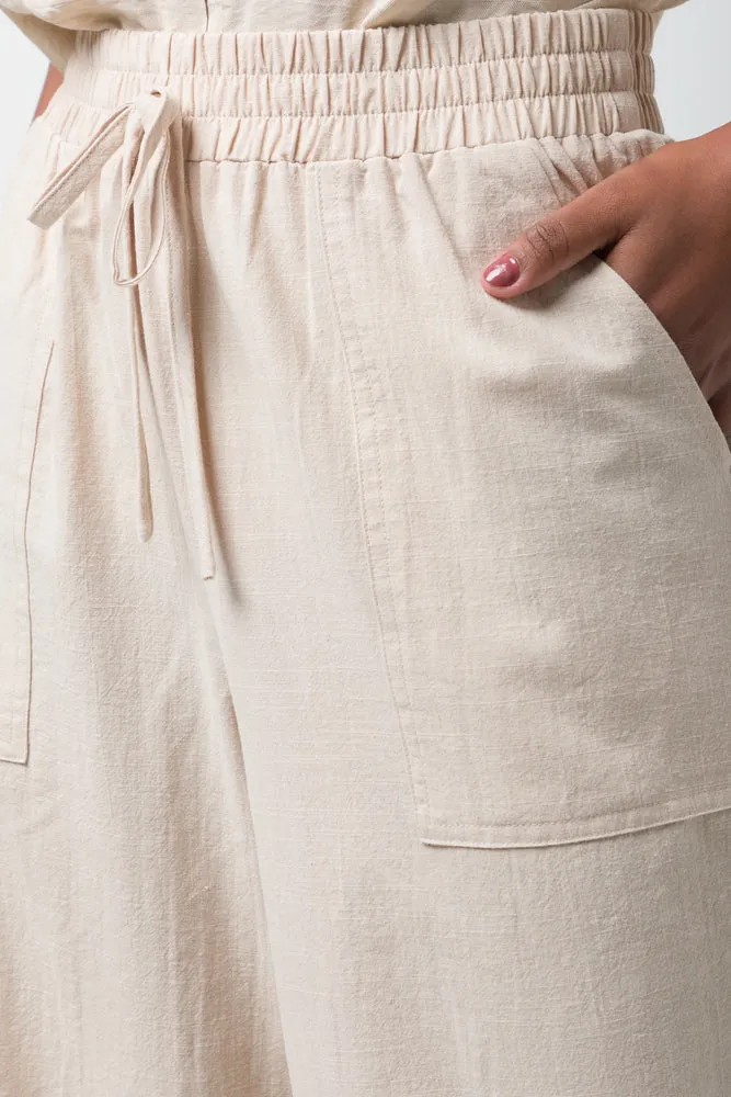 Relaxed Pull On Pants Natural sold by Ackermas product image thumbnail 5