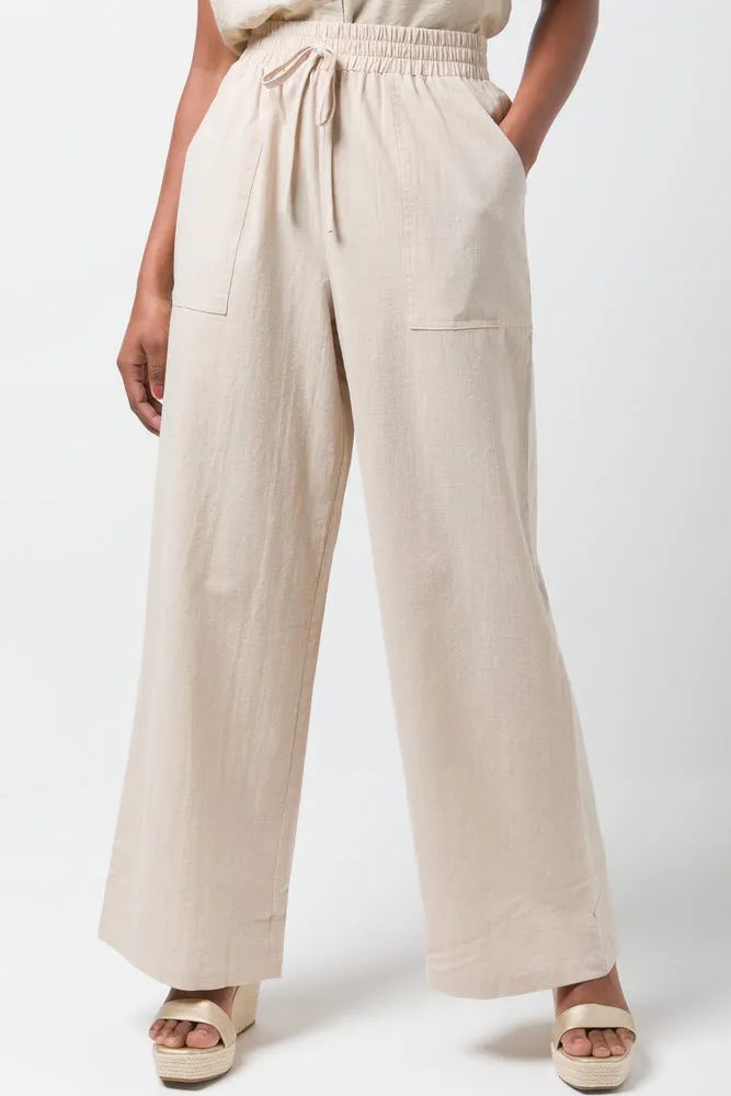 Relaxed Pull On Pants Natural sold by Ackermas product image thumbnail 2
