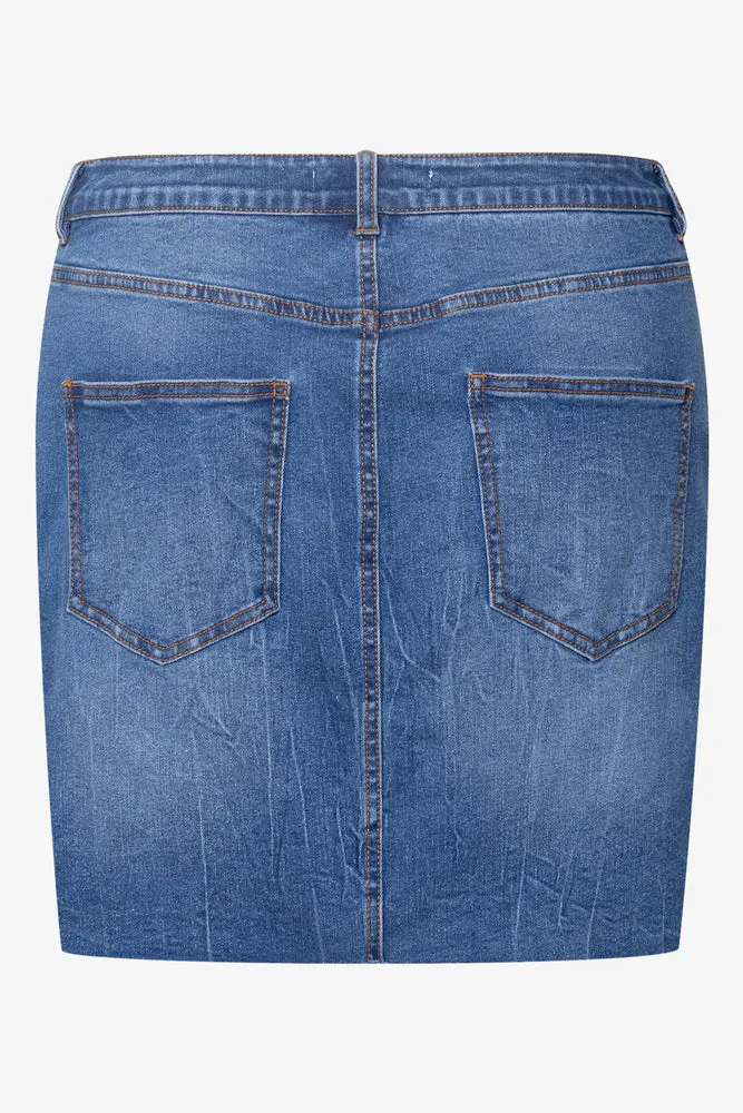 Denim Mini Skirt Blue sold by Ackermas product image thumbnail 2
