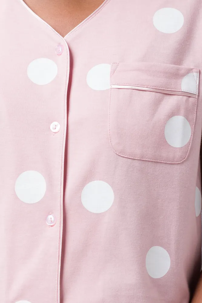 Spot Button Through Capri Set Pink sold by Ackermas product image thumbnail 4