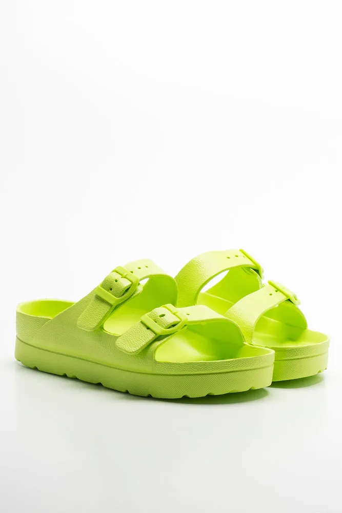 Buckle Sandal Lime sold by Ackermas