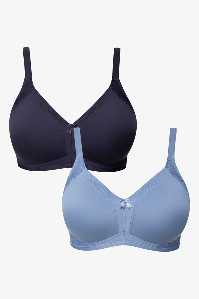 2 Pack Non Padded Wire Free Bras Blue sold by Ackermas