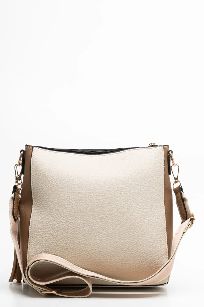 Contrast Messenger Bag Natural sold by Ackermas product image thumbnail 3