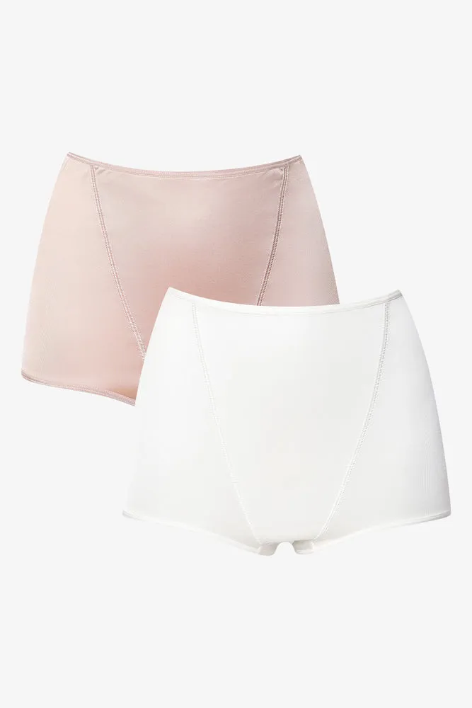 2 Pack Low Leg Brief Panties White And Pink sold by Ackermas