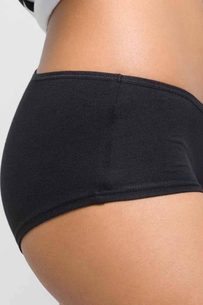 3 Pack Cotton Blend Boyleg Panties Black sold by Ackermas product image thumbnail 5