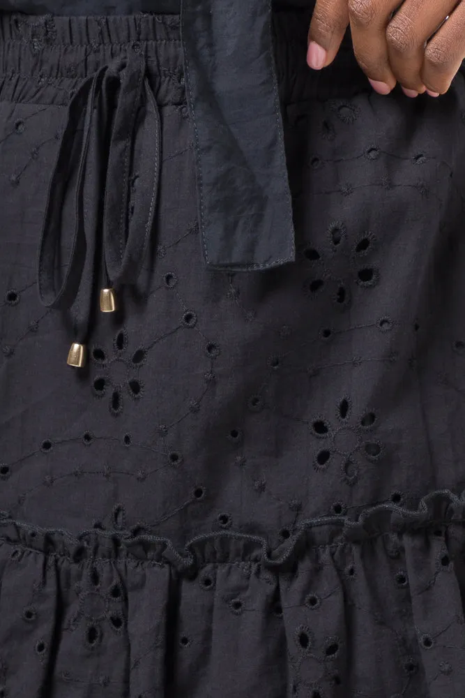 Anglaise Flare Mini Skirt Black sold by Ackermas product image thumbnail 4