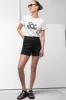 Denim Short With Turn Up Black sold by Ackermas