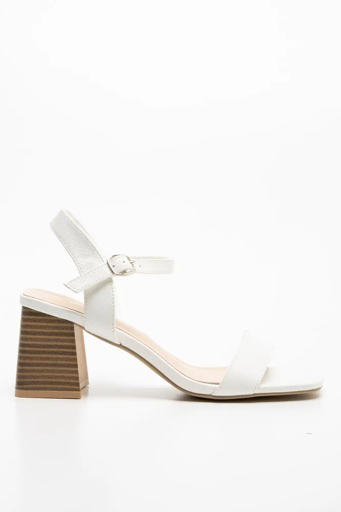 Block Heel Square Toe White sold by Ackermas product image thumbnail 2