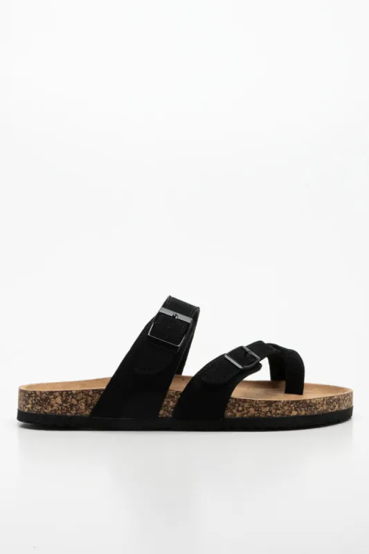 Toe Post Sandal Black sold by Ackermas