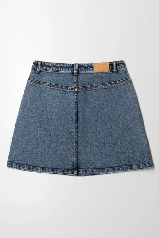Denim Skirt Blue sold by Ackermas product image thumbnail 4