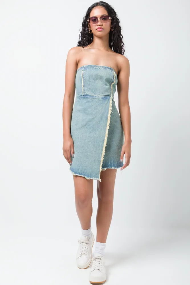 Denim Bodycon Dress Blue sold by Ackermas