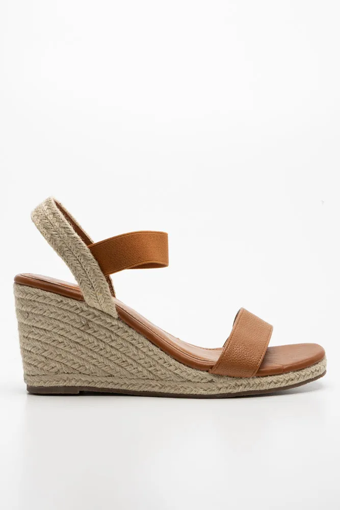 Elastic Espadrille Wedge Brown sold by Ackermas product image thumbnail 2
