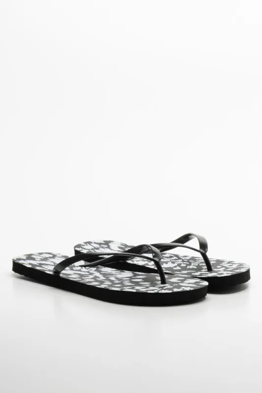 Abstract Flip Flop Black sold by Ackermas