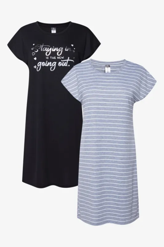 2 Pack Sleepshirts Black sold by Ackermas