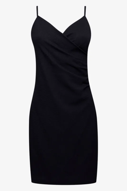 Strappy Wrap Dress Black sold by Ackermas