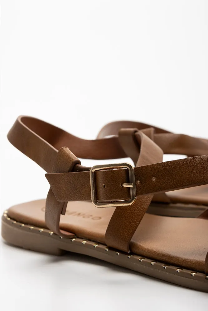 Cross Over Strappy Sandal Brown sold by Ackermas product image thumbnail 4