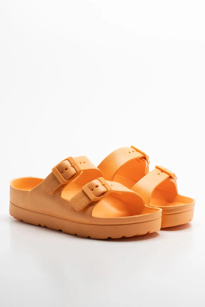 Buckle Sandal Orange sold by Ackermas