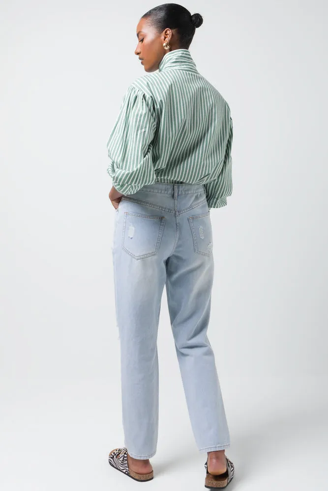 Moms Denim Jeans Light Blue sold by Ackermas product image thumbnail 4