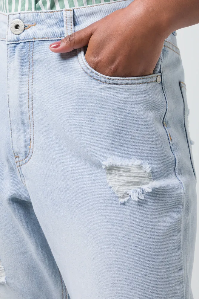 Moms Denim Jeans Light Blue sold by Ackermas product image thumbnail 5