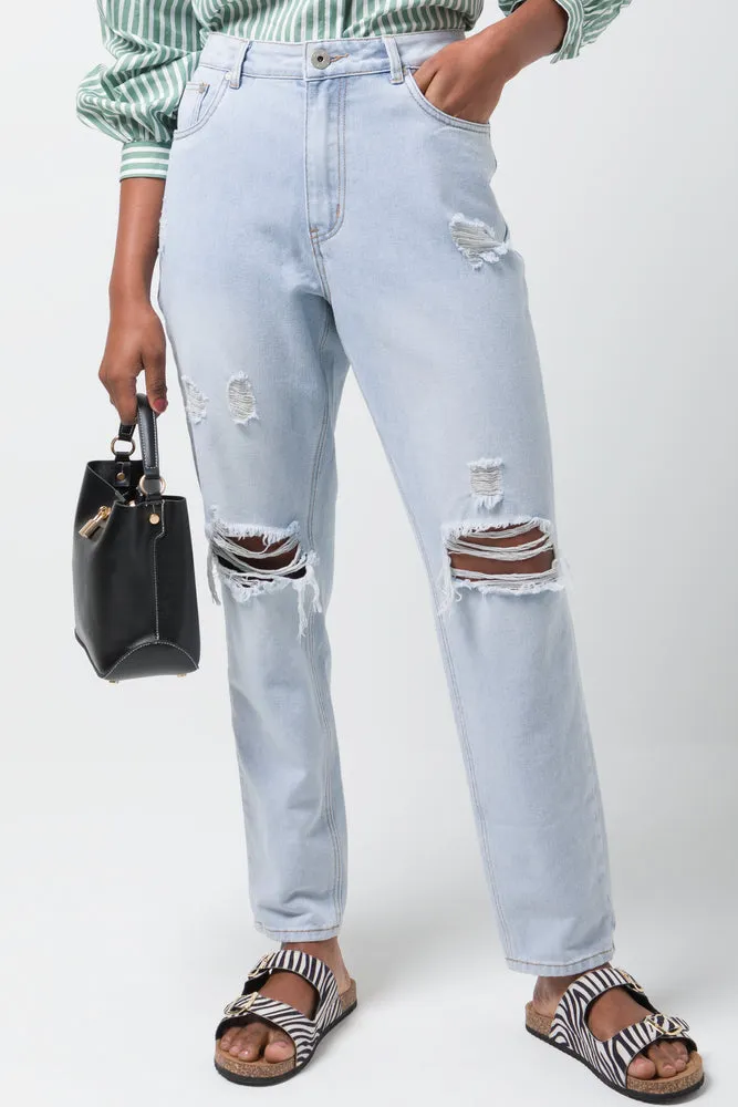 Moms Denim Jeans Light Blue sold by Ackermas product image thumbnail 2