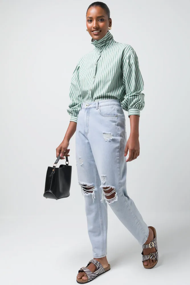 Moms Denim Jeans Light Blue sold by Ackermas product image thumbnail 3