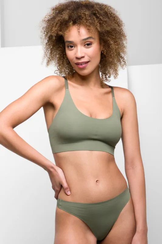 Bonded Bralette Dusty Green sold by Ackermas