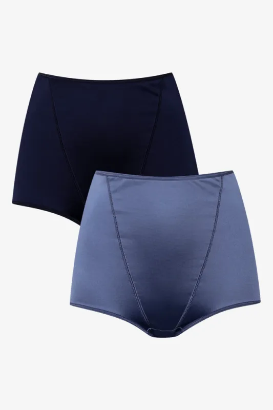 2 Pack Low Leg Brief Panties Blue sold by Ackermas