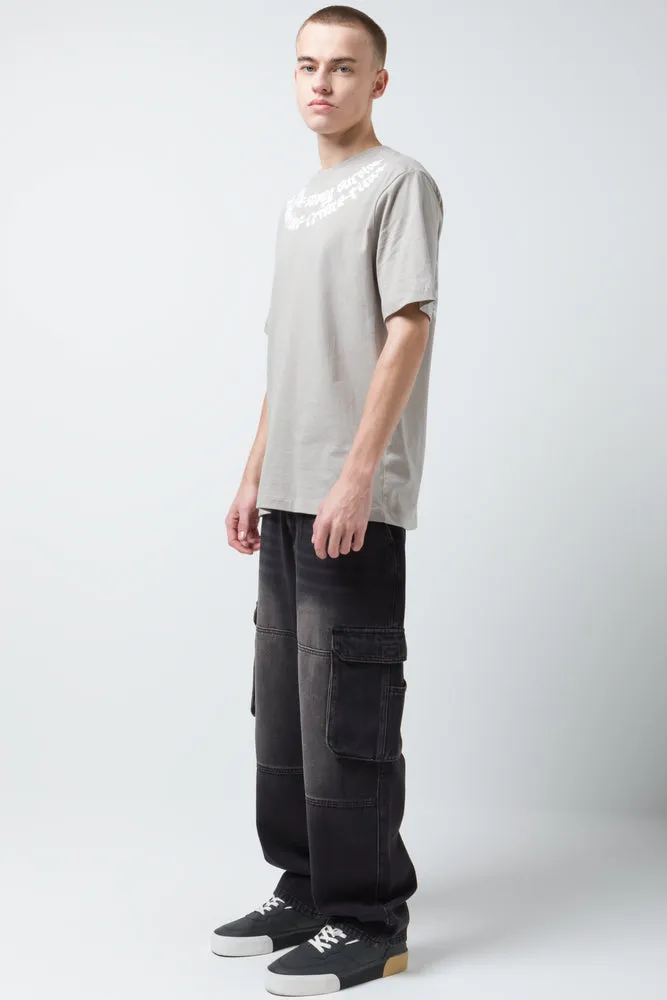 Cargo Loose Fit Denim Jeans Black sold by Ackermas product image thumbnail 3