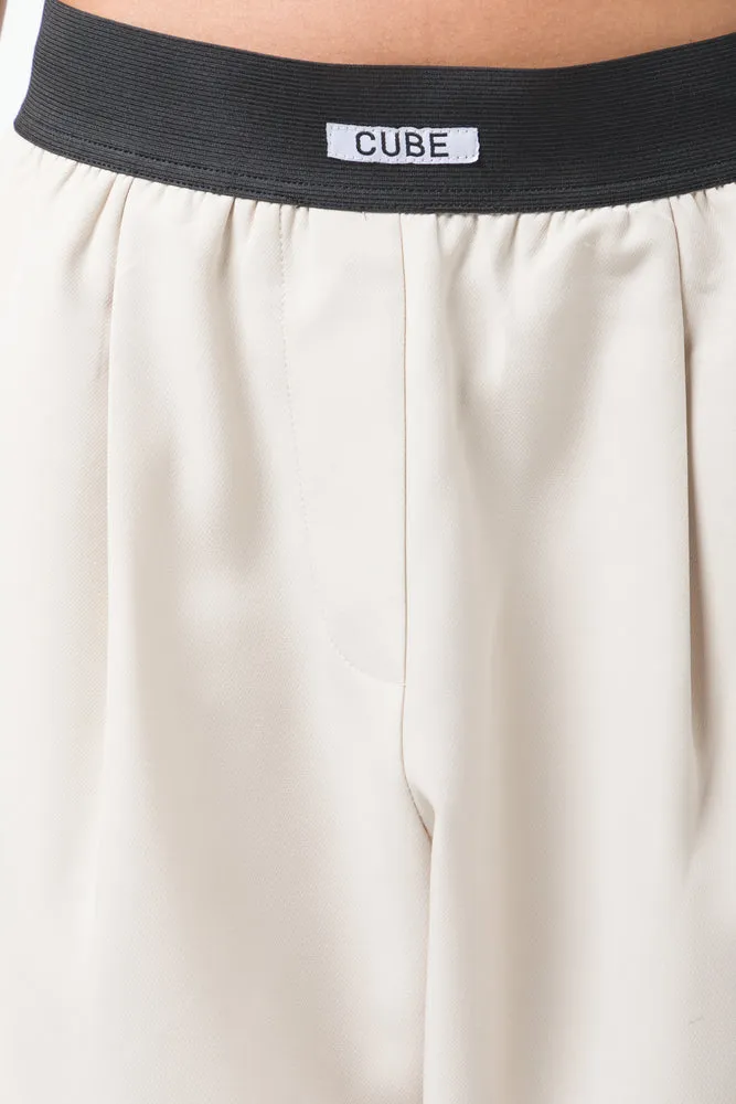 Wide Leg Elasticated Pants Natural sold by Ackermas product image thumbnail 5