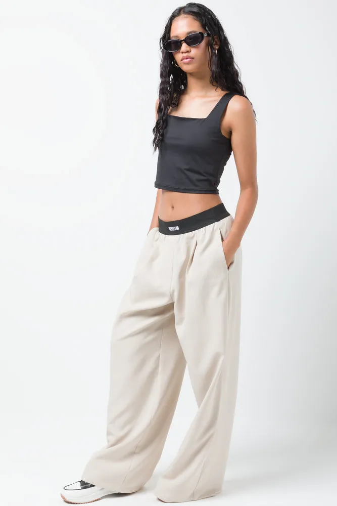 Wide Leg Elasticated Pants Natural sold by Ackermas product image thumbnail 3
