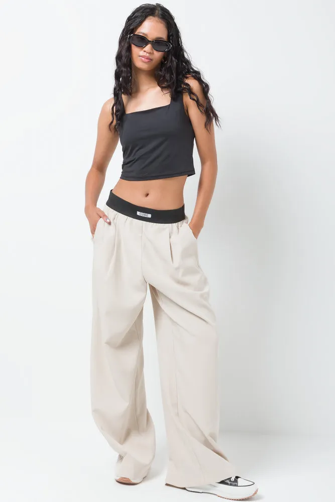 Wide Leg Elasticated Pants Natural sold by Ackermas