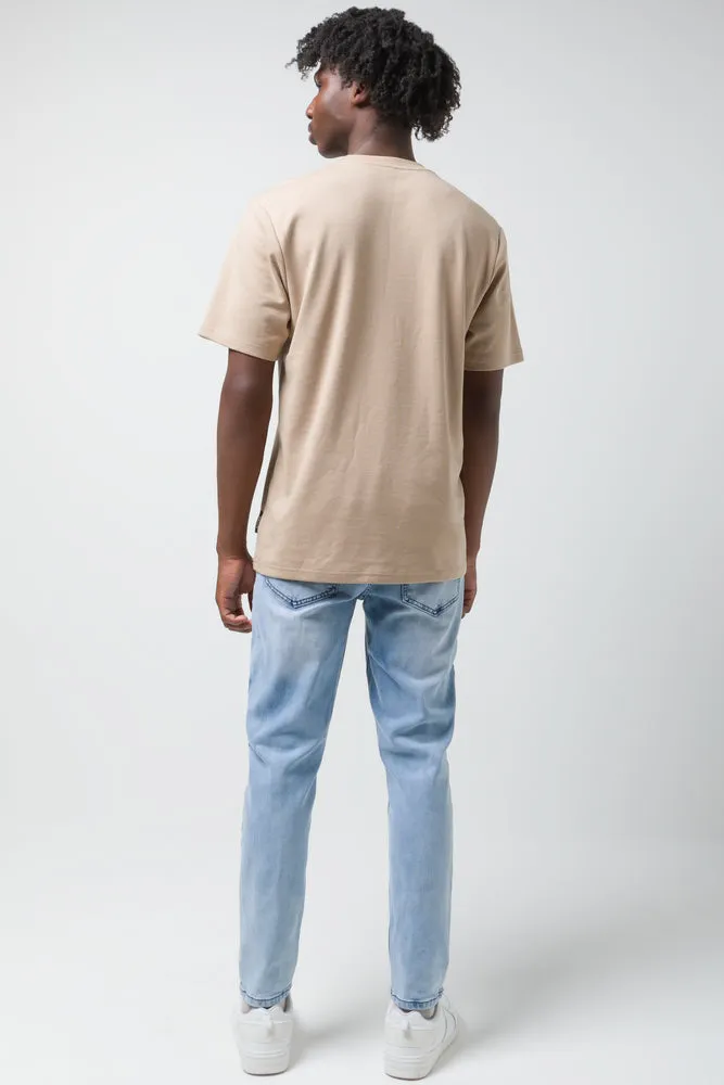 Ripped Skinny Denim Jeans Light Blue sold by Ackermas product image thumbnail 4