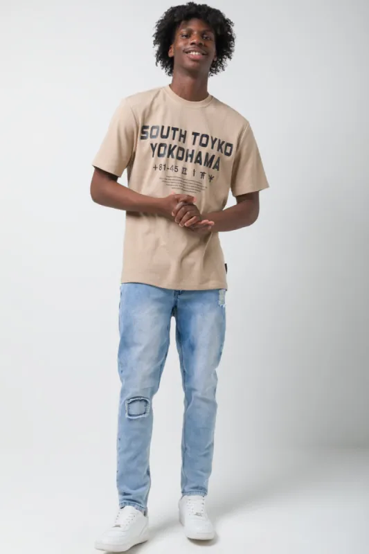 Ripped Skinny Denim Jeans Light Blue sold by Ackermas