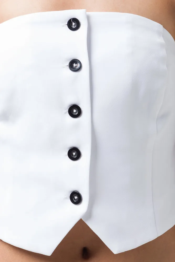 Strapless Waistcoat White sold by Ackermas product image thumbnail 4