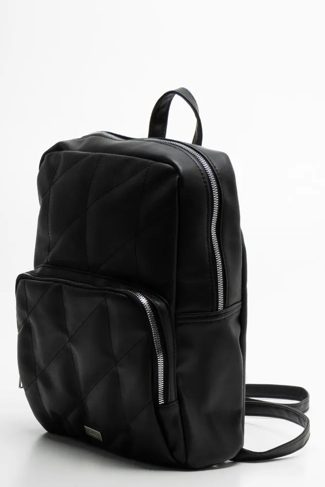 Quilted Backpack Black sold by Ackermas product image thumbnail 2
