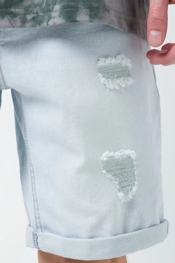 Ripped Drawstring Short Grey sold by Ackermas product image thumbnail 5