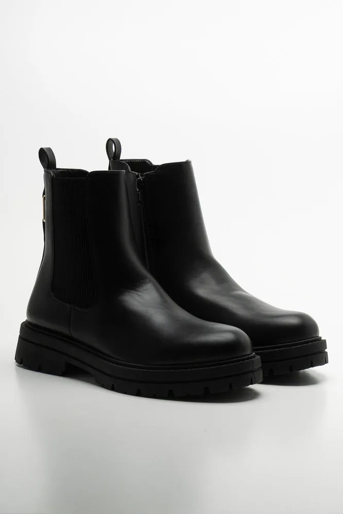 Chunky Chelsea Boot Black sold by Ackermas