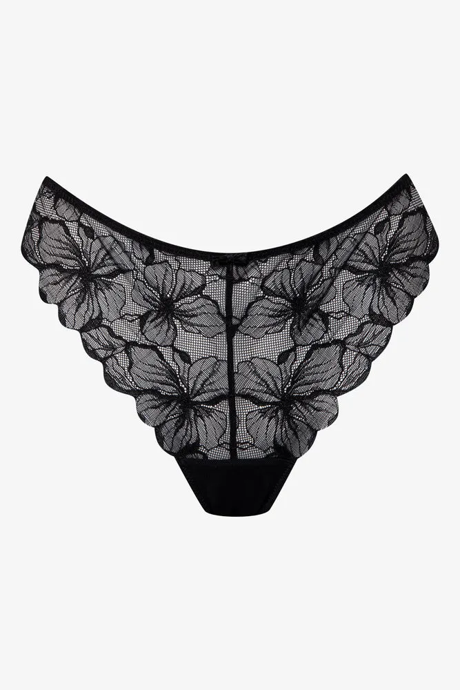 Lace Thong Black sold by Ackermas