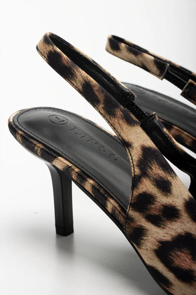 Leopard Print Sling Back Heels Multi sold by Ackermas product image thumbnail 4