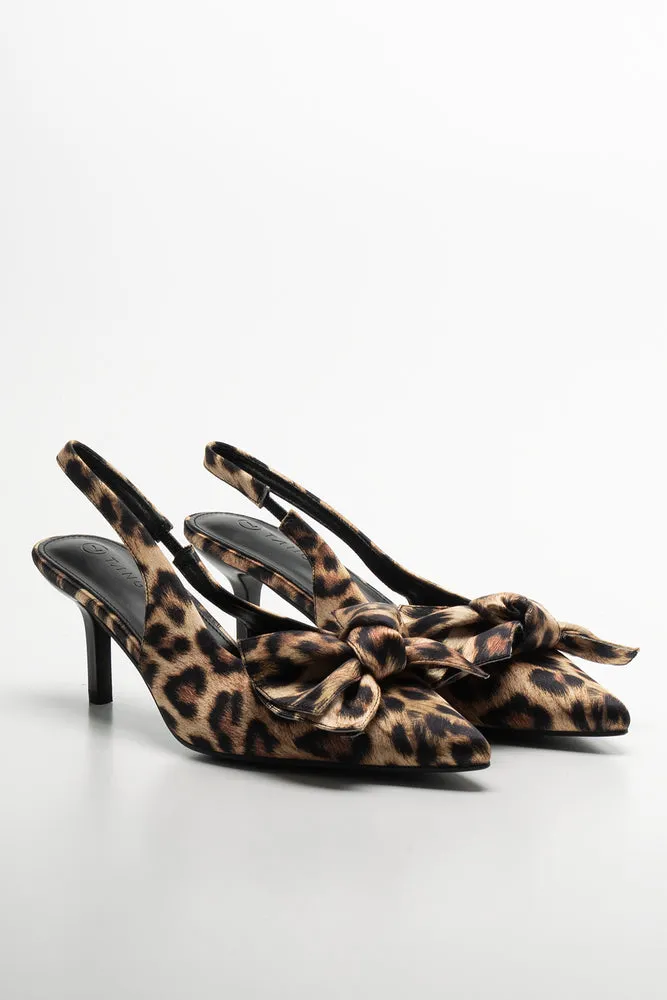 Leopard Print Sling Back Heels Multi sold by Ackermas