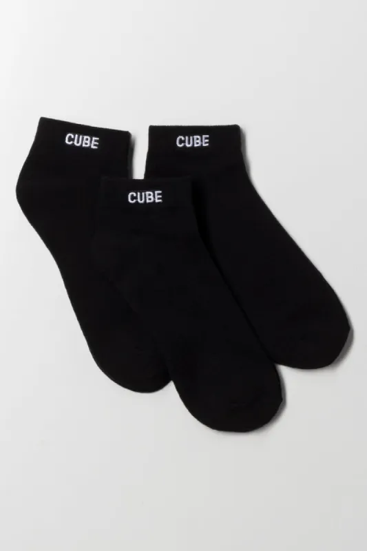 3 Pack Low Cut Socks Black sold by Ackermas