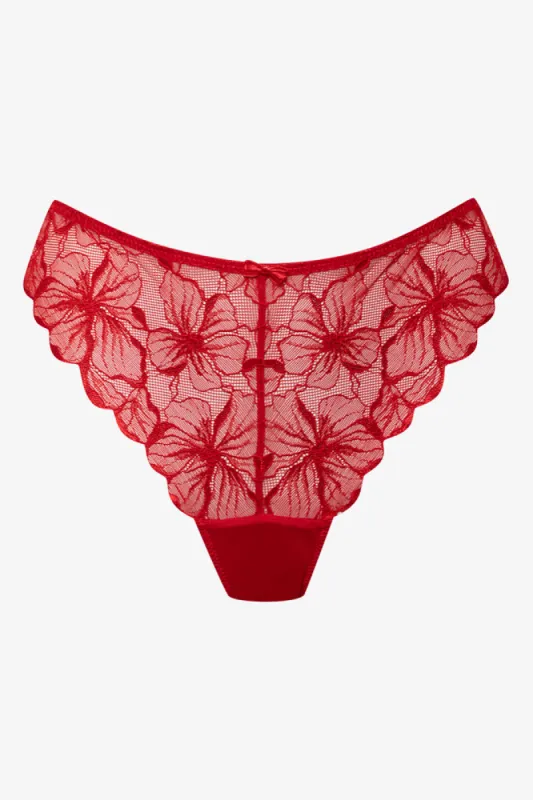 3 Pack Lace Thongs Red And Black sold by Ackermas