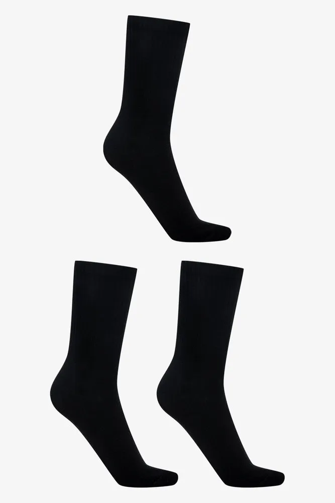 3 Packs Rib Socks Black sold by Ackermas