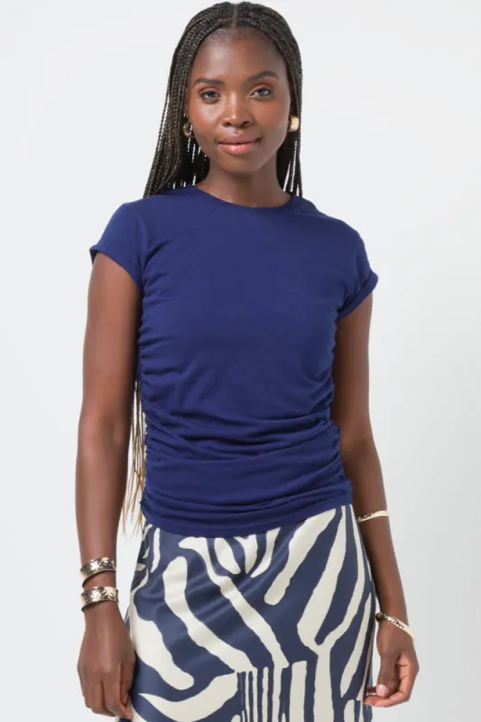 Side Ruch Top Blue sold by Ackermas